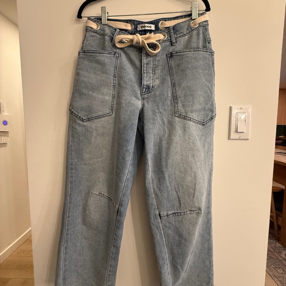Baggy Porkchop Pocket Ankle Crop Jeans Size 27 - Picture 2 of 10